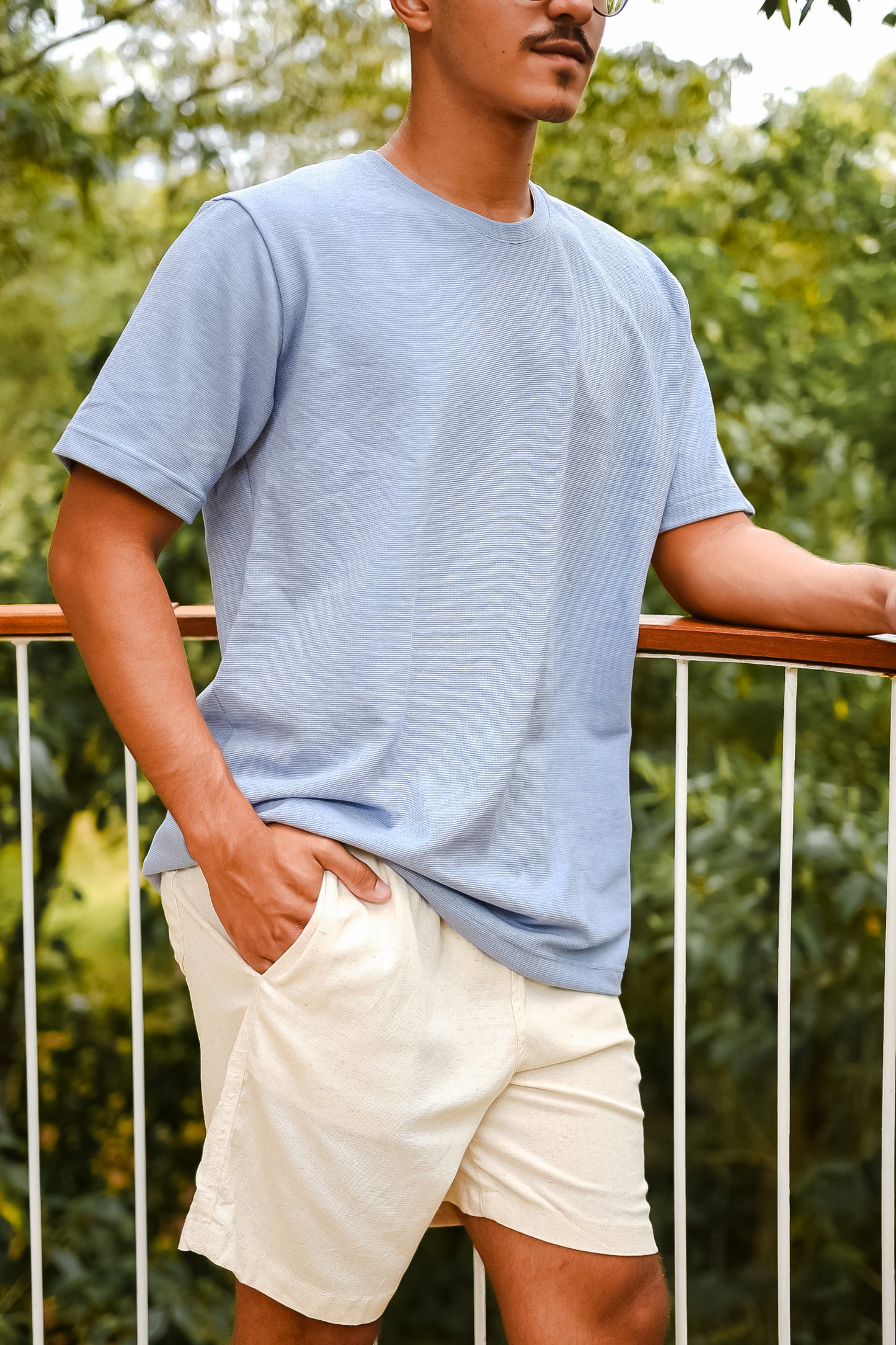 T-shirt Soft Texturuizada Azul