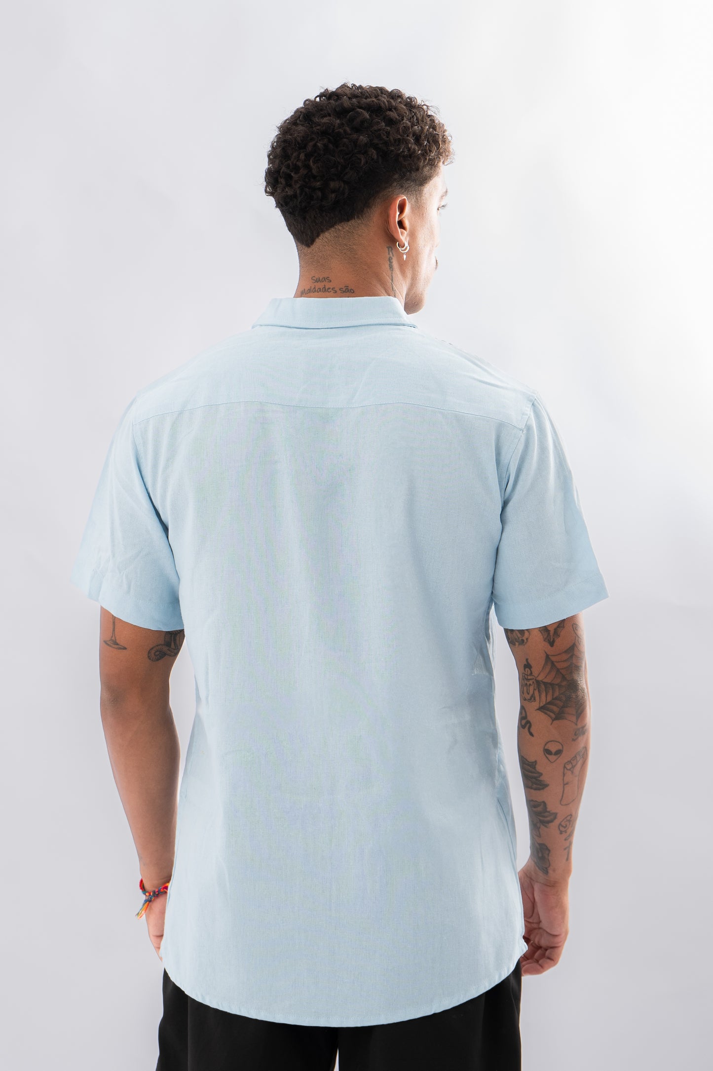 Camisa Social Mountain Azul Céu