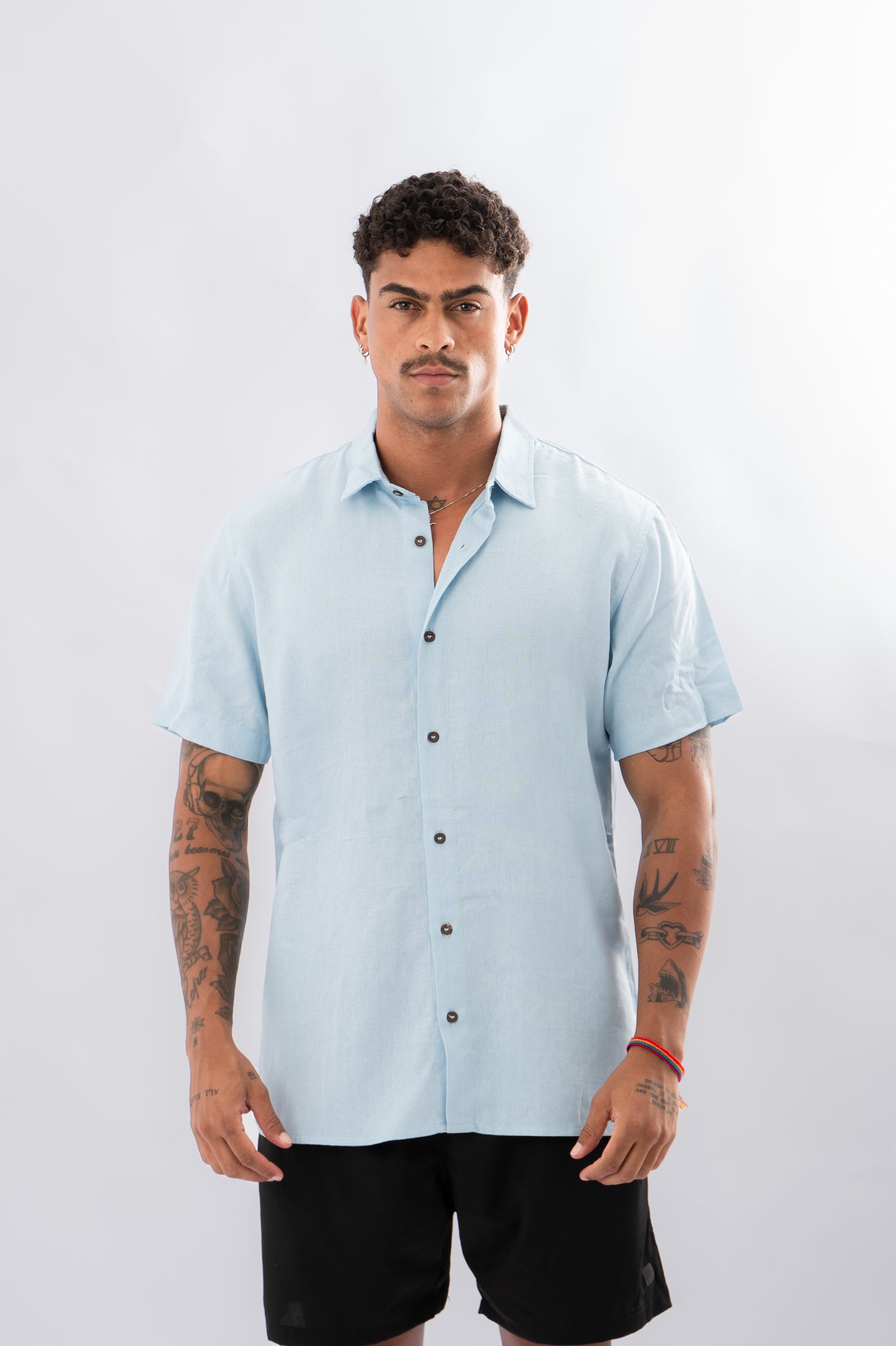 Camisa Social Mountain Azul Céu