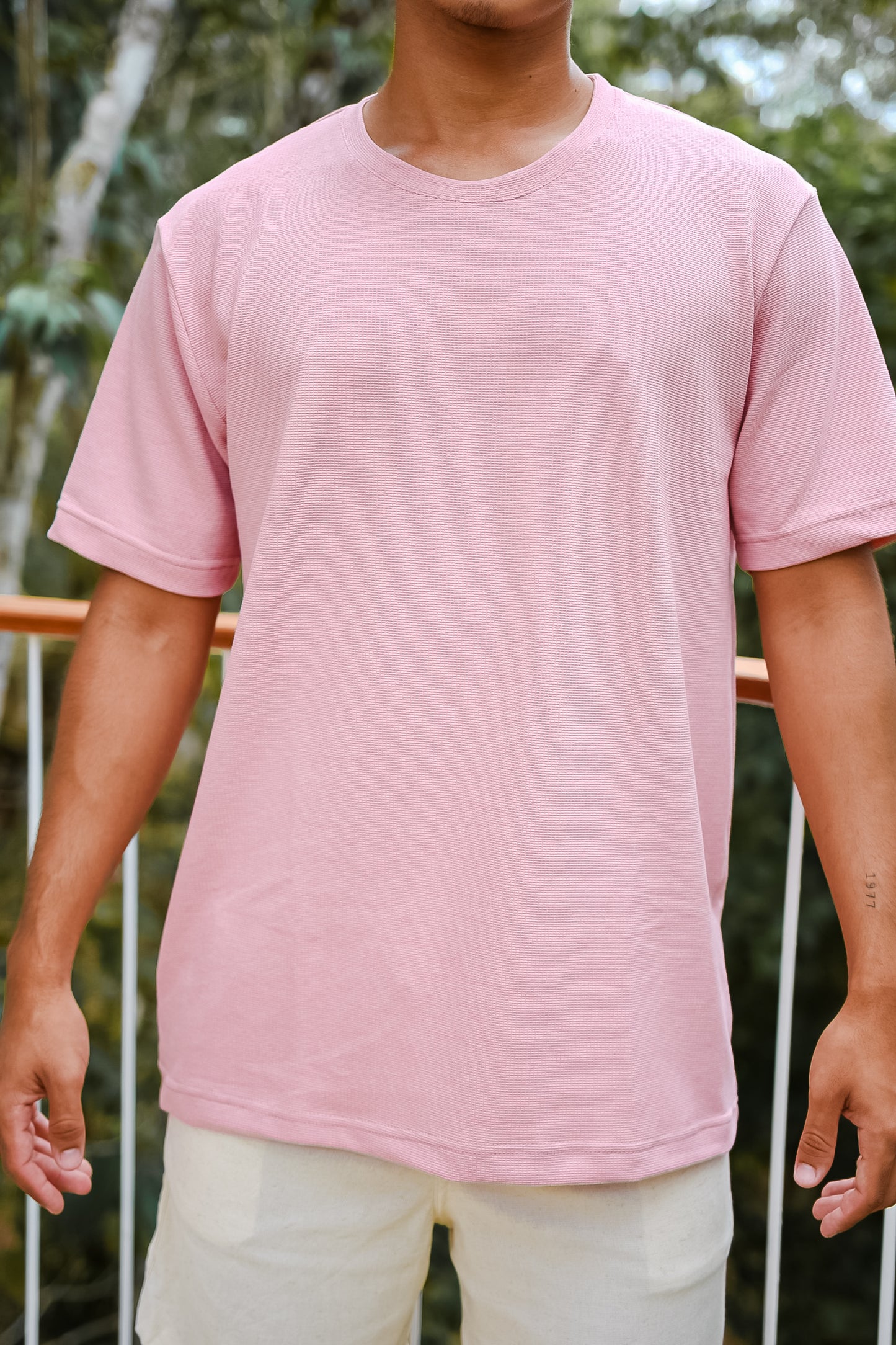 T-shirt Soft Texturizada Rosa