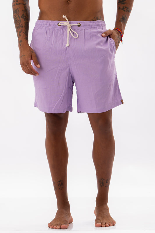 Short Linho Lilás