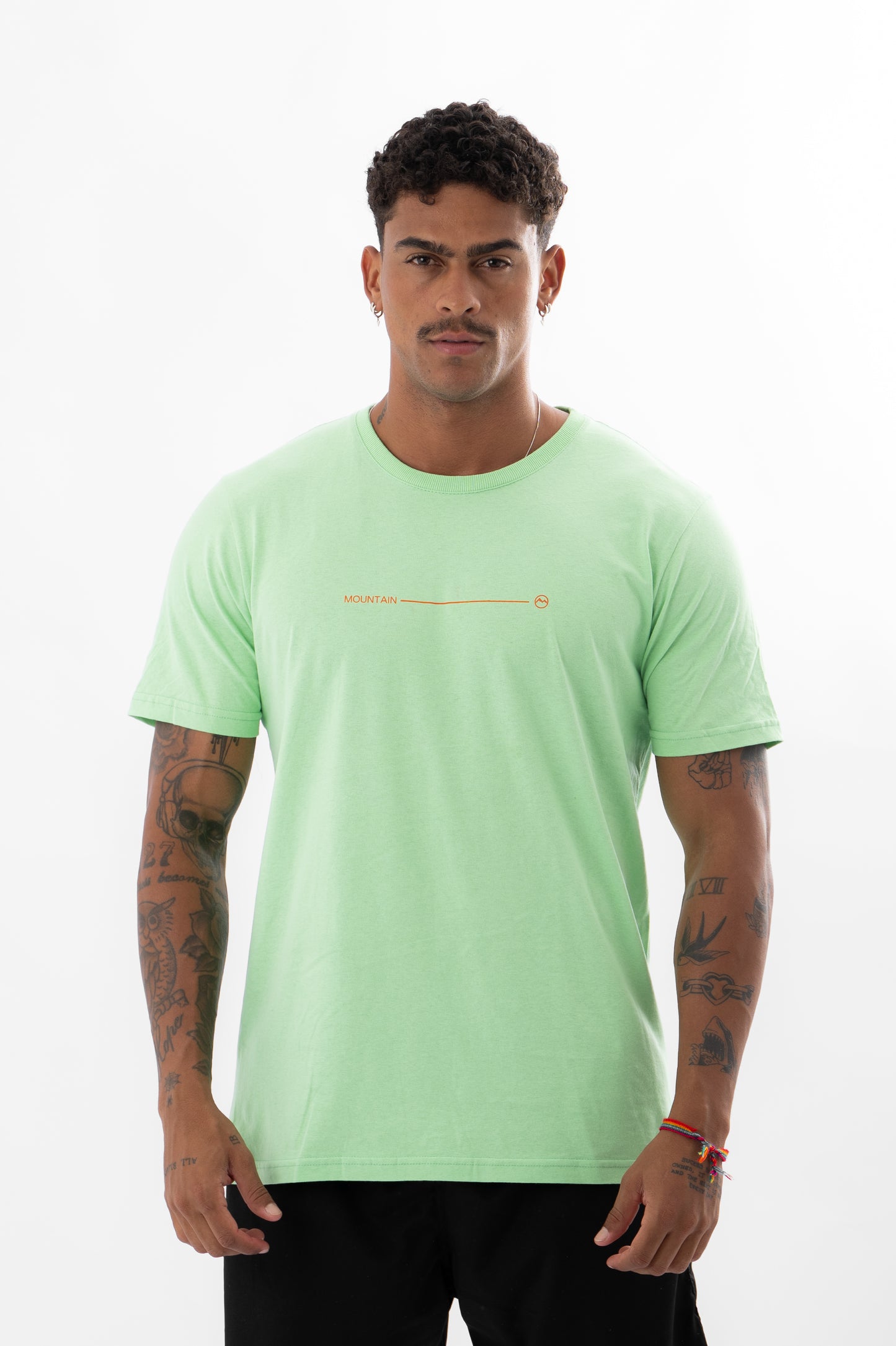 T-shirt Malha Premium Mountain Verde Fluorescente