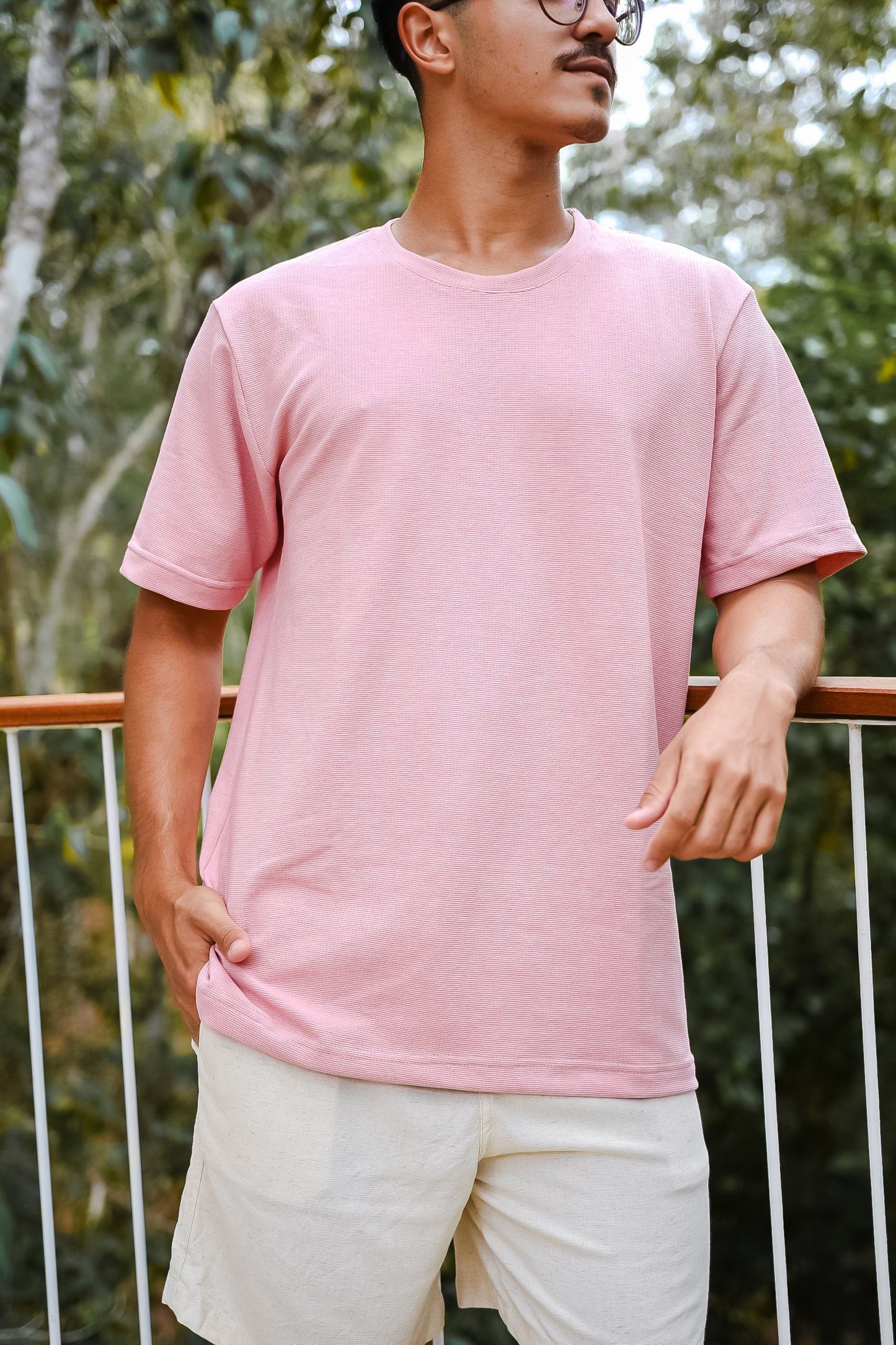 T-shirt Soft Texturizada Rosa