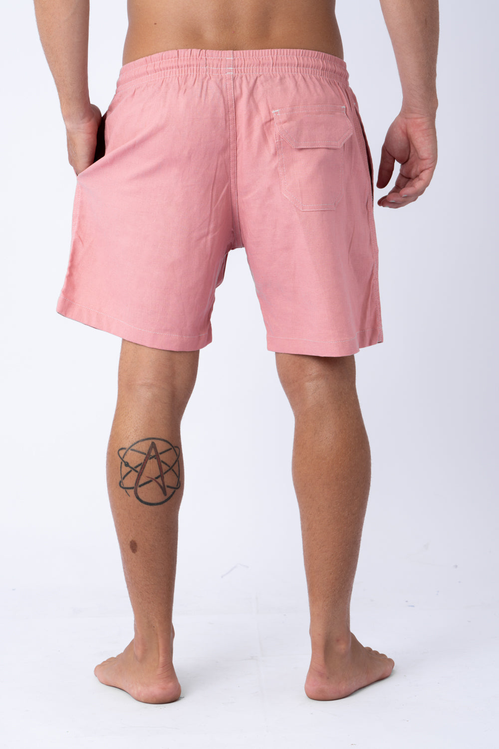 Short Linho Rosa Claro