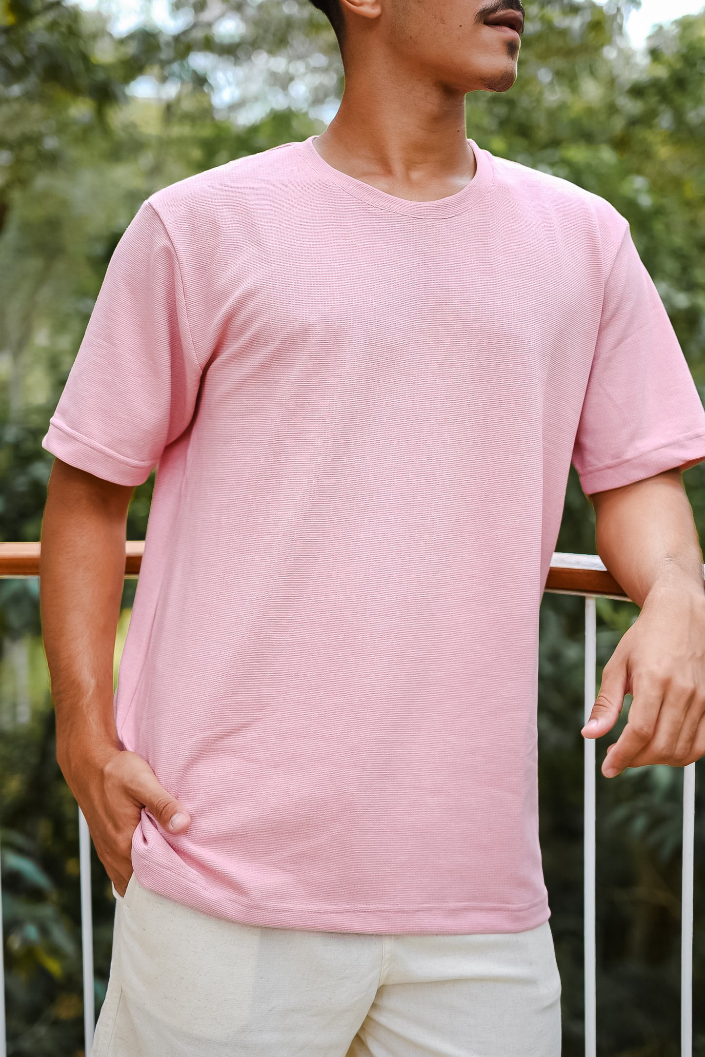 T-shirt Soft Texturizada Rosa