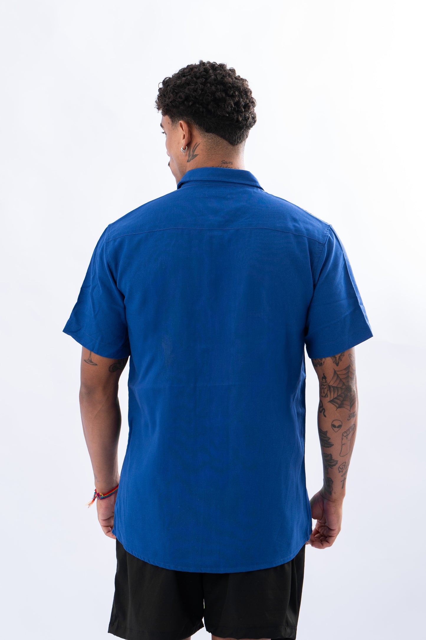 Camisa Social Mountain Azul Bandeira