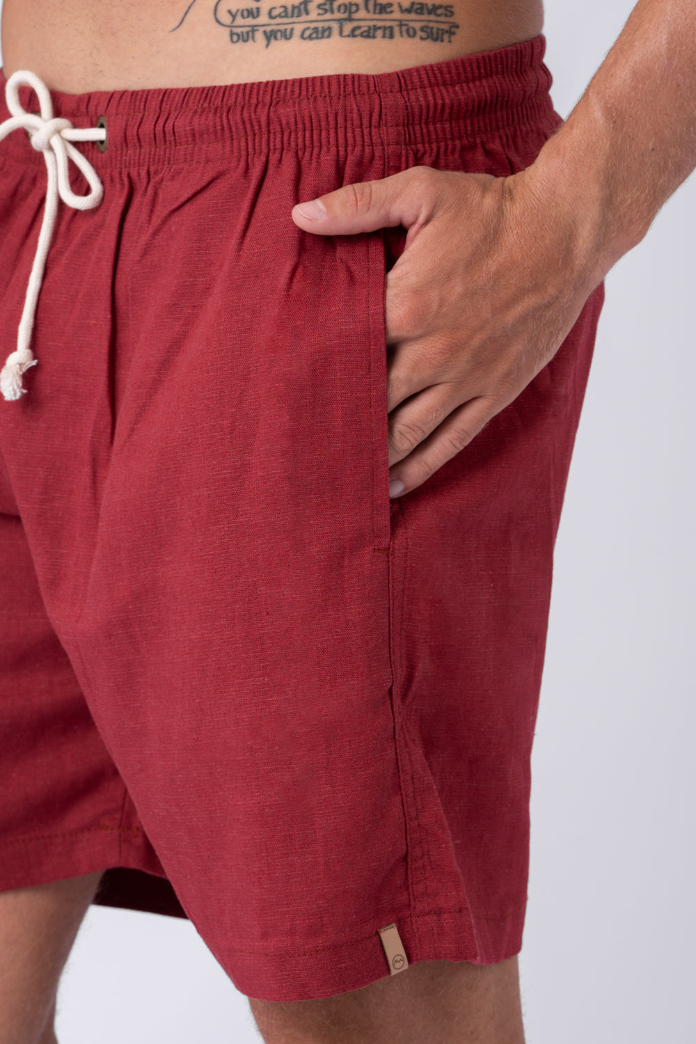 Short Linho Vermelho