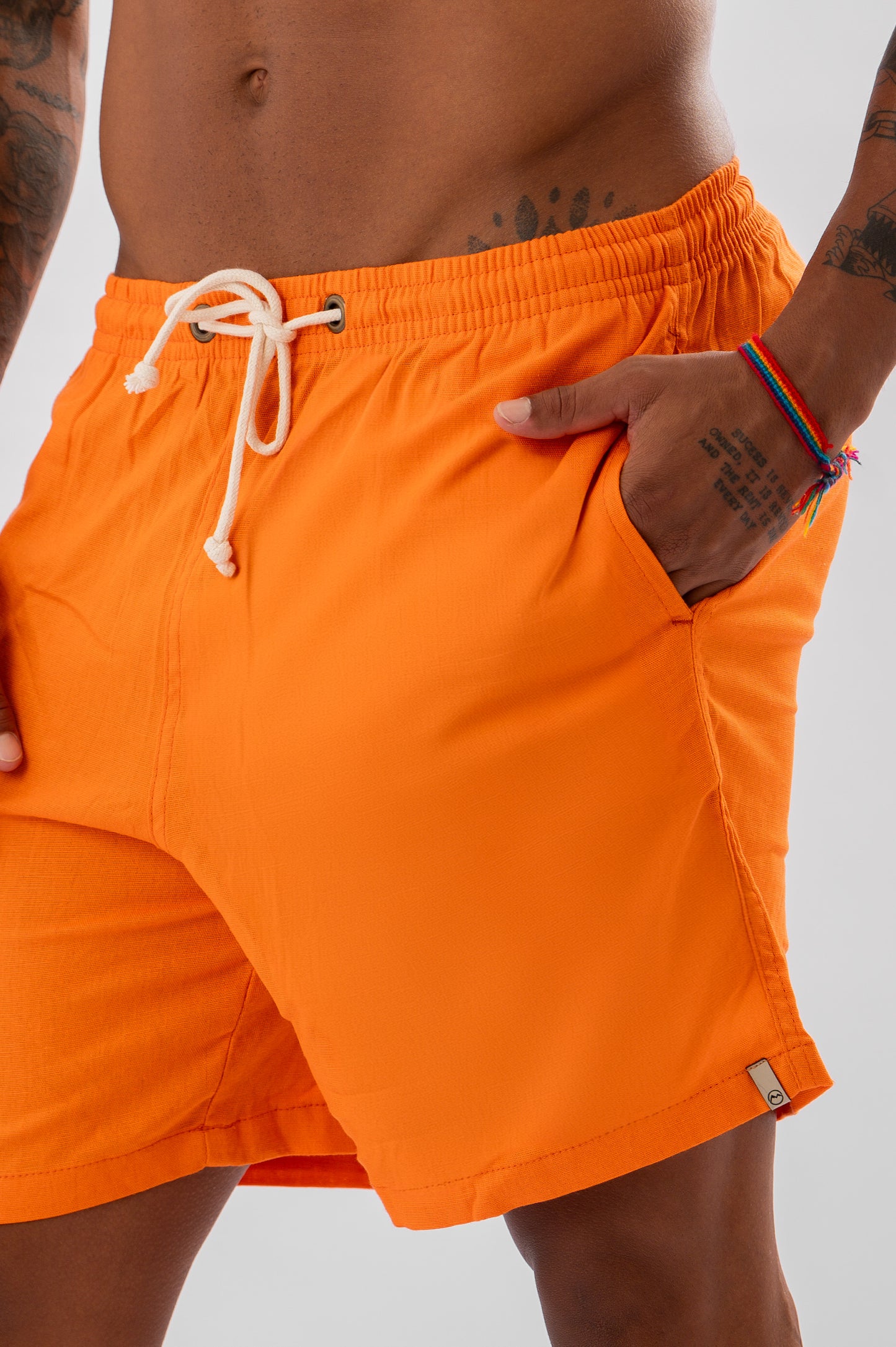 Short Linho Laranja