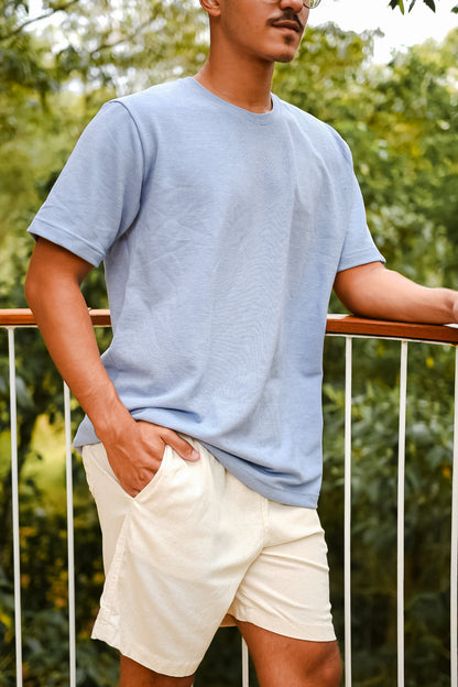 T-shirt Soft Texturuizada Azul