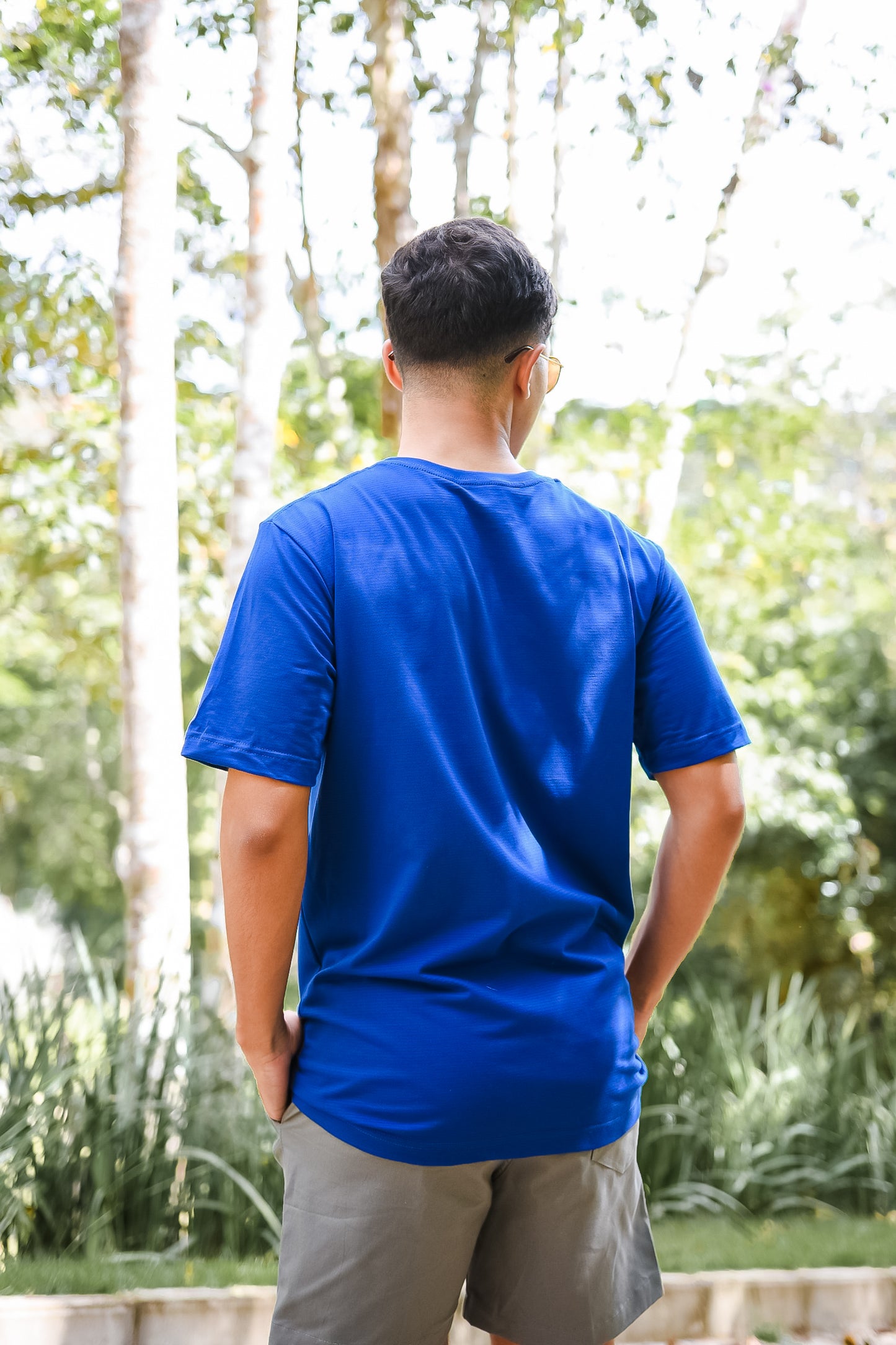 T-shirt Malha Premium Mountain Listrada Azul Escuro