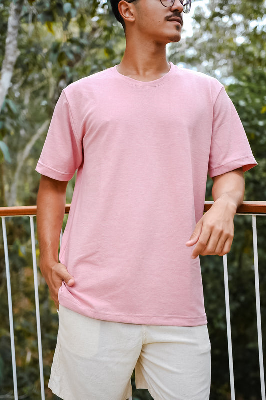 T-shirt Soft Texturizada Rosa