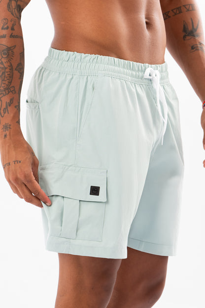Short Cargo Ripstop Azul Claro
